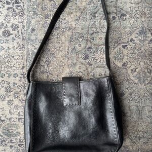 Fossil Elegant Black Leather Shoulder Bag